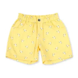 Gini & Jony Kids Yellow Cotton Printed Shorts-picture-35