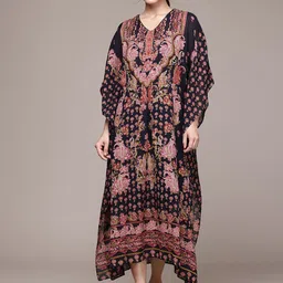 aarke Ritu Kumar Floral Print Kimono Sleeve Kaftan Midi Dress-picture-27