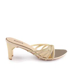 Rocia by Regal Women's Gold Casual Sandals image 2