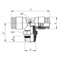 RS PRO Push-in Fitting Push In 8 mm to Push In 8 mm Threaded-to-Tube, 1977782 (Bag of 10 pcs) image 2