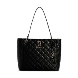 Guess Black Quilted Bessey Noel Shoulder Bag-image-39