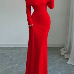 LULU & SKY Off-Shoulder Draped Bodycon Maxi Dress-picture-27