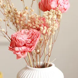 Arte Casa Snow White Vase With Harmony Bunch-image-22