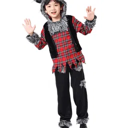 Little Surprise Box Werewolf Theme Kids Fancy Dress Halloween Costume Dress - Red-picture-20