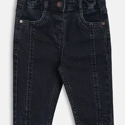 MINI KLUB Cotton Denim Woven Solid Pant - Black-picture-25