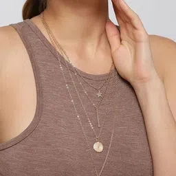 MODE & MINIMAL Gold-Plated Layered Necklace-picture-44