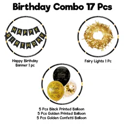 Party Propz Happy Birthday Balloons Set Multicolour - Pack of 17 image 2