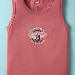 CUCUMBER Sinker Knit Sleeveless Shorts Night Suit With Vehicle Print - Pink image 2