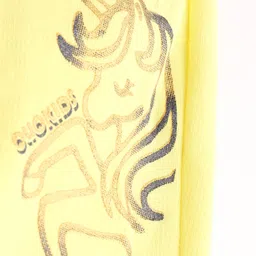 Olio Kids Cotton Knit Full Length Track Pant with Pocket & Unicorn Print - Lemon image 3