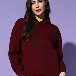 The Roadster Lifestyle Co. Women Oversized Fit Hooded Sweatshirt-picture-22