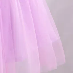 Enfance Sleeveless Floral Applique Detailed Dress With Headband - Lavender image 5