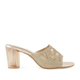 Elle Women's Gold Ethnic Sandals image 2