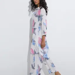 Utsa by Westside White Floral Design A-Line Kurta-picture-14