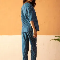SAY Blue Striped Night Suit image 2