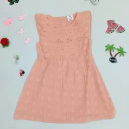 Creative Kid's Girls Cream Cotton Printed Dress-picture-12