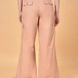 SF Jeans by Pantaloons Beige Cotton Flared Pants image 2