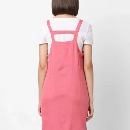 VASTRADO Pink Cotton Pinafore Dress image 2