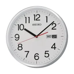 SEIKO unique white plastic wall clock image 2