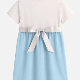 Nap Chief Girls White Cotton Relaxed Fit Character Based Casual Dress image 2