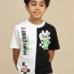 Kidsville Minecraft Printed Regular Fit T-Shirt for Boys-image-67