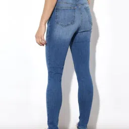 Only Blue Cotton Skinny Fit Mid Rise Jeans image 2