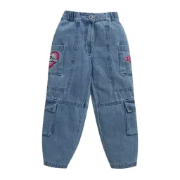 Tiny Girl Girls Dark Blue Cotton Cargo Pants image 2