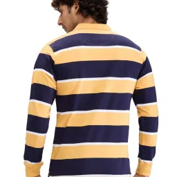 Colorplus Yellow Regular Fit Striped Polo T-Shirt image 2