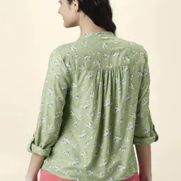Honey by Pantaloons Green Floral Print Shirt image 2