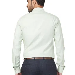 Park Avenue Green Slim Fit Checks Shirt image 2