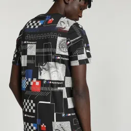 Puma Black Cotton Regular Fit Printed T-Shirt image 2