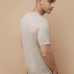 Fame Forever By Lifestyle Beige Cotton Regular Fit Printed T-Shirt image 2