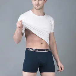 Dollar Bigboss Assorted Cotton Regular Fit Trunks - Pack Of 3 image 5