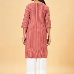 Rangmanch by Pantaloons Rust Printed Straight Kurta image 2