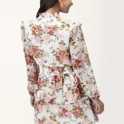 Honey by Pantaloons Off-White Printed A-Line Dress image 2