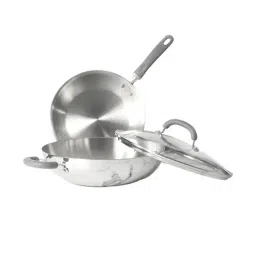 Meyer Trivantage Silver Stainless Steel with Interchangeable Glass Lid Cookware Set of - 3-picture-22