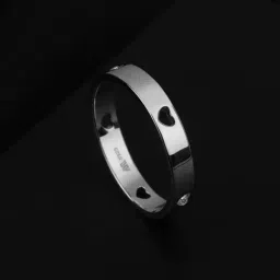 Praavy 92.5 Sterling Silver Hollow Heart Ring for Women-picture-10