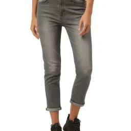 KENDALL + KYLIE Grey Cotton Mid Rise Jeans-image-19