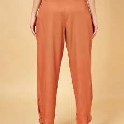 Honey by Pantaloons Rust Pleated Pants image 2