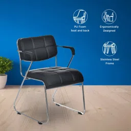 Nilkamal Contract Black Foam Contract with Arm image 2