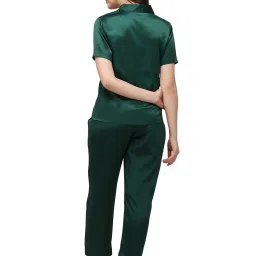 Smarty Pants Green Satin  Shirt With Pyjamas image 2