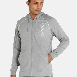 Puma VK Grey Cotton Regular Fit Printed Hooded Sweatshirt-image-9