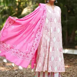 Chidiyaa Pink Pure Cotton Printed Dupatta-picture-9