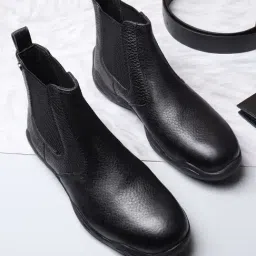 EZOK Men's Black Chelsea Boots-picture-27