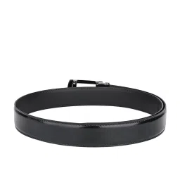 Louis Stitch Gunmetal Leather Solid Belt image 2