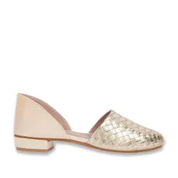 Shoetopia Women's Gold D'orsay Shoes image 2