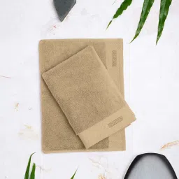 Spaces Luxury Beige Egyptian Cotton 670 GSM Hand Towel - Set of 2 image 2