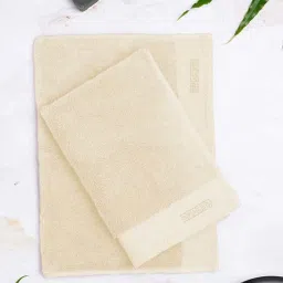 Spaces Luxury Pearled Ivory Egyptian Cotton 670 GSM Hand Towel - Set of 2 image 2