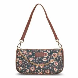 ZOUK Blue Floral Shoulder Bag-picture-47