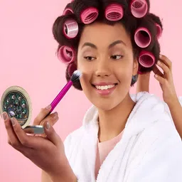 TASKHOUSE 2-Pcs Yellow & Blue Round Glass Table Top Mirror image 4