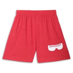 Vimal Jonney Kids Red & Black Printed Shorts (Pack of 2) image 2